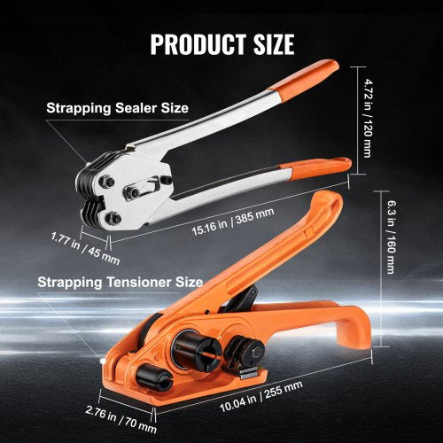 Banding Strapping Kit with Strapping Tensioner Tool Banding Sealer Tool