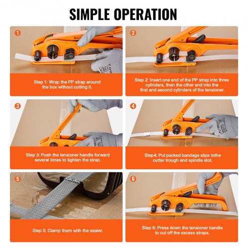 Banding Strapping Kit with Strapping Tensioner Tool Banding Sealer Tool