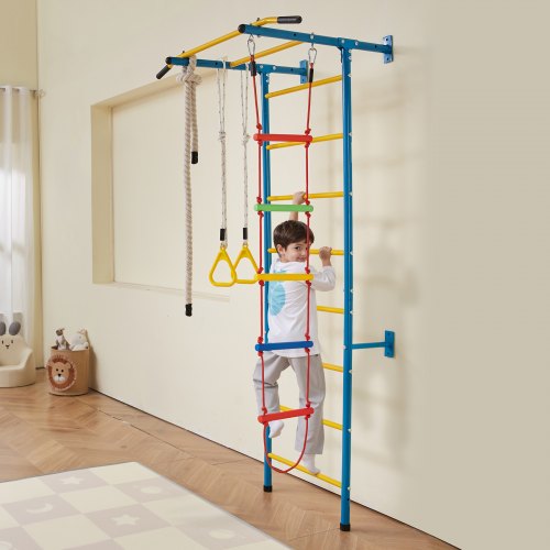 Indoor Jungle Gym for Toddlers 5in1 Climbing Playset with Carbon Steel