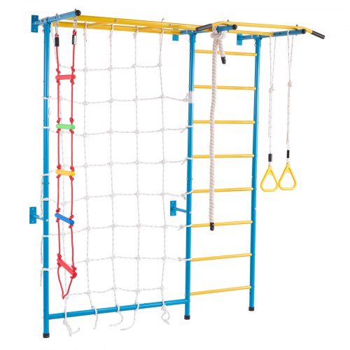 Indoor Jungle Gym for Toddlers 7in1 Climbing Playset with Carbon Steel