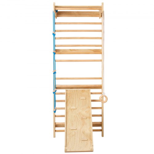 Swedish Ladder Wall Gym 5 in 1 Wooden Indoor Playground Climbing Toys 220