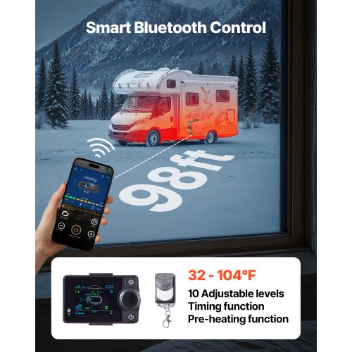 Diesel Heater 8Kw Dc 12V All In One Portable Air With Bluetooth App Control
