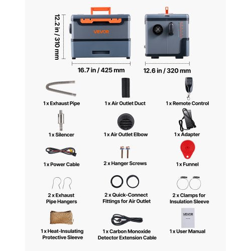 Diesel Heater 8KW DC 12V24V All in One Portable Diesel Air Heater