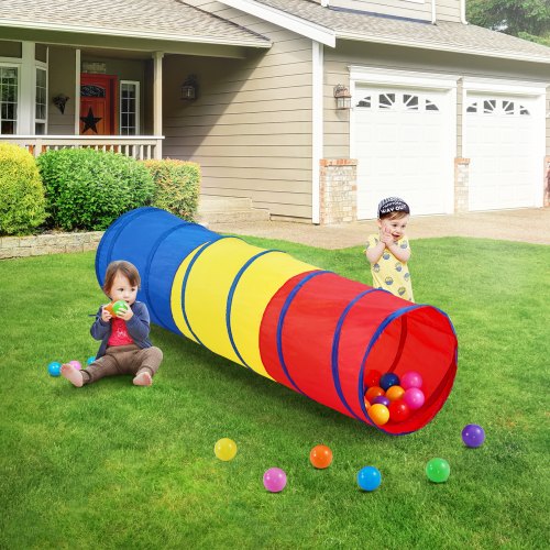 Kids Play Tunnel Tent for Toddlers Colorful Pop Up Crawl Tunnel Toy for Toddlers