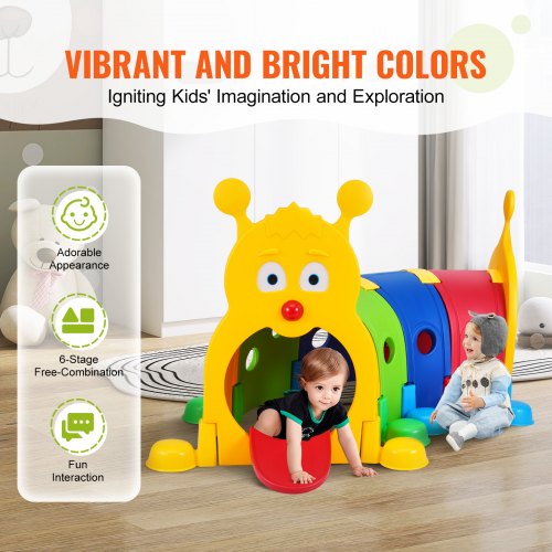 Caterpillar Tunnel for Kids Outdoor Indoor Climb and Crawl Through Play
