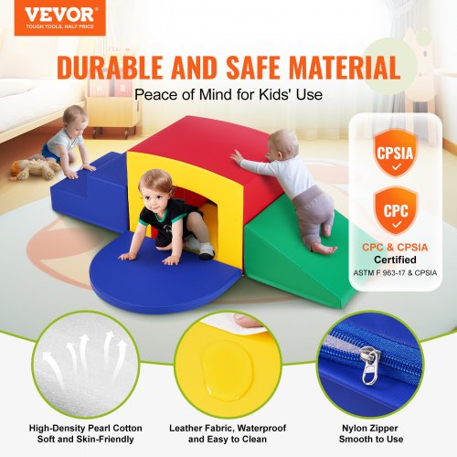 Toddler Climbing Toys Indoor 5 Piece Climb Crawl and Tunnel Soft Play