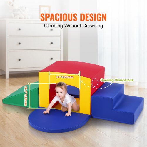 Toddler Climbing Toys Indoor 5 Piece Climb Crawl and Tunnel Soft Play