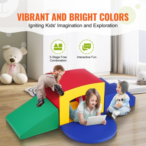 Toddler Climbing Toys Indoor 5 Piece Climb Crawl and Tunnel Soft Play