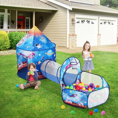 3 in 1 Kids Play Tent with Tunnel for Boys Girls Babies and Toddlers