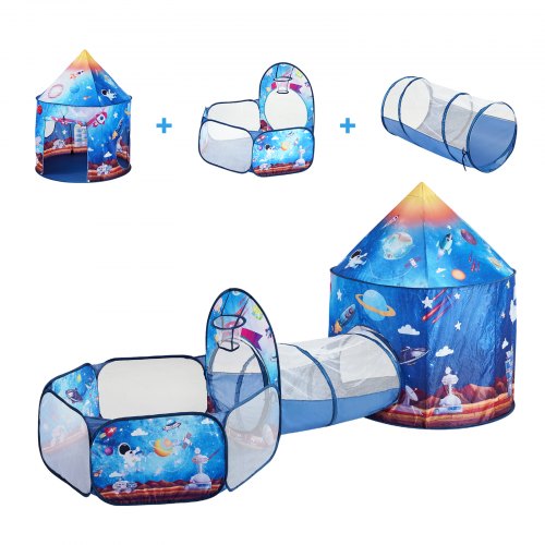 3 in 1 Kids Play Tent with Tunnel for Boys Girls Babies and Toddlers