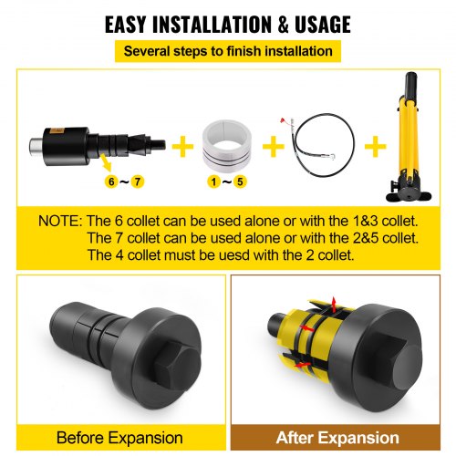Hydraulic Exhaust Pipe Expander 158 to 414 size 10 T Manual