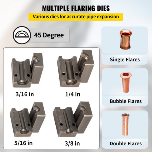 Brake Line Flaring Tool 45 Degree Single Double and Bubble Flares for 316
