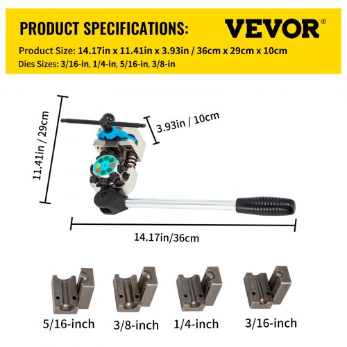Brake Line Flaring Tool 45 Degree Single Double and Bubble Flares for 316