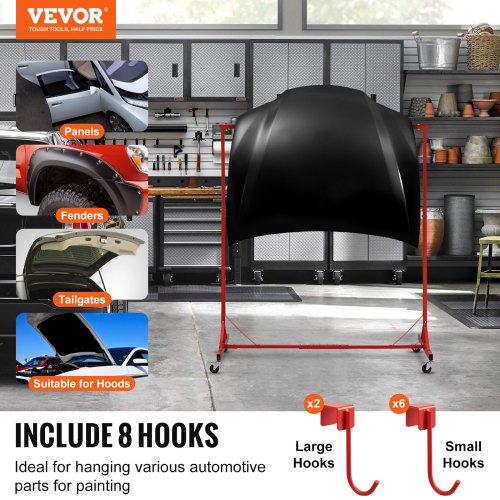 Painting Rack 1500 2000 mm Adjustable Height 66 lbs Capacity Automotive