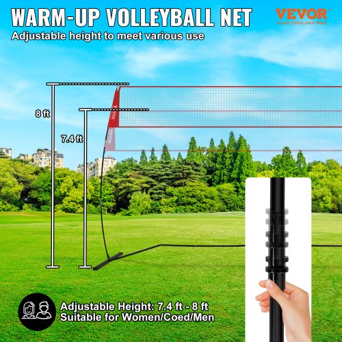 Freestanding Volleyball Training Net for Indoor or Outdoor Use Adjustable