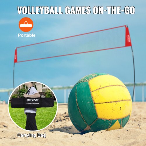 Freestanding Volleyball Training Net for Indoor or Outdoor Use Adjustable