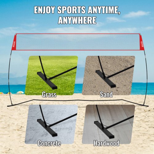 Freestanding Volleyball Training Net for Indoor or Outdoor Use Adjustable