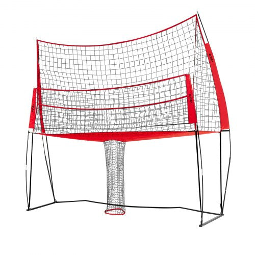 2in1 Volleyball Training Net System Freely HeightAdjustable Practice