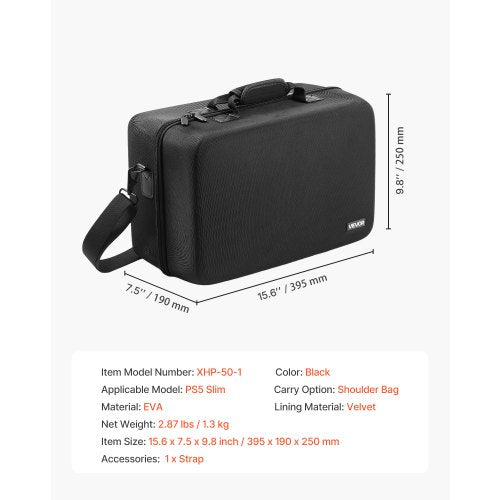 PS5 Carrying Case Travel Bag for Playstation 5 Slim Shockproof EVA Soft