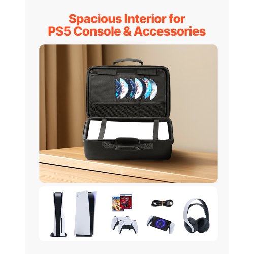 PS5 Carrying Case Travel Bag for Playstation 5 Shockproof EVA Soft