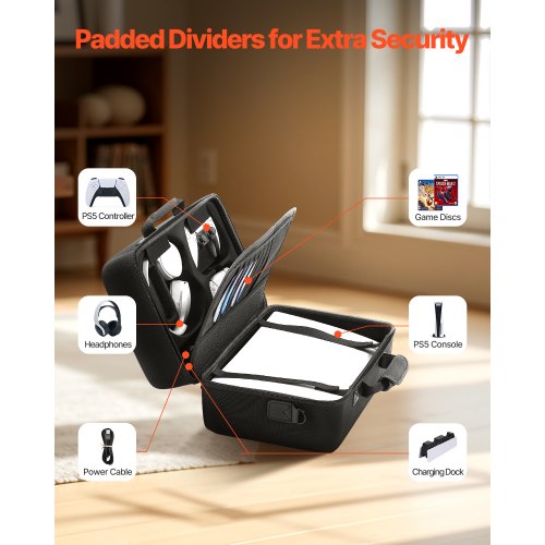 PS5 Carrying Case Travel Bag for Playstation 5 Shockproof EVA Soft