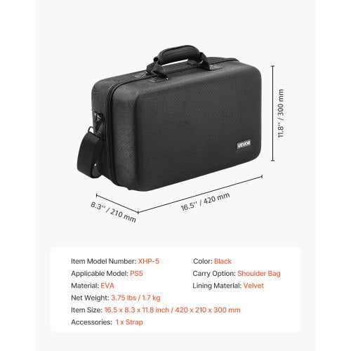 PS5 Carrying Case Travel Bag for Playstation 5 Shockproof EVA Soft