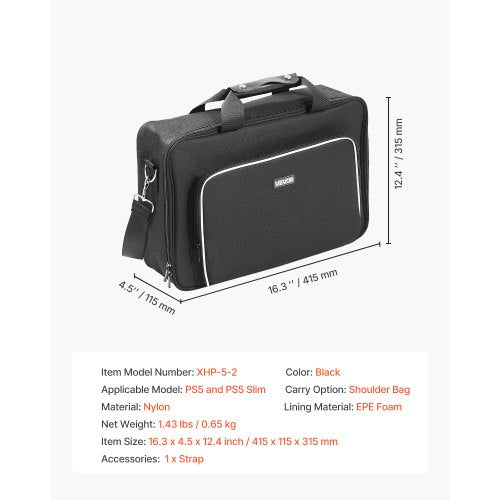 PS5 Carrying Case Travel Bag for Playstation 5 PS5 Slim Waterproof Nylon