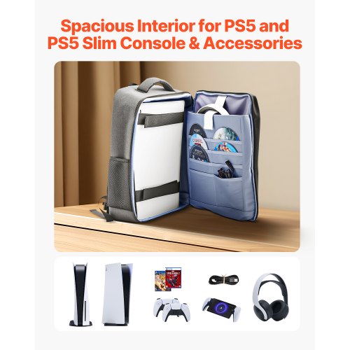 PS5 Backpack Dual Shoulder Travel Bag for Playstation 5 PS5 Slim