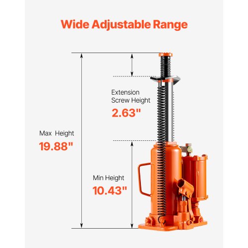 Air Hydraulic Bottle Jack 12 Ton26455 lbs Pneumatic Hydraulic Bottle Jack