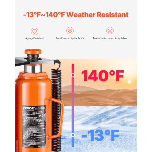 Air Hydraulic Bottle Jack 12 Ton26455 lbs Pneumatic Hydraulic Bottle Jack