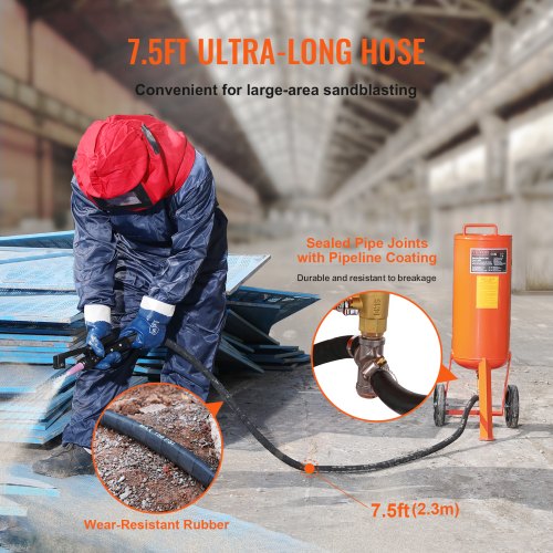 10 Gallon HeavyDuty Sand Blaster 60110 PSI High Pressure Sandblaster