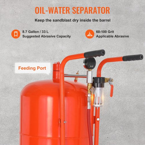 20 Gallon Sand Blaster 60110 PSI High Pressure Sandblaster Portable