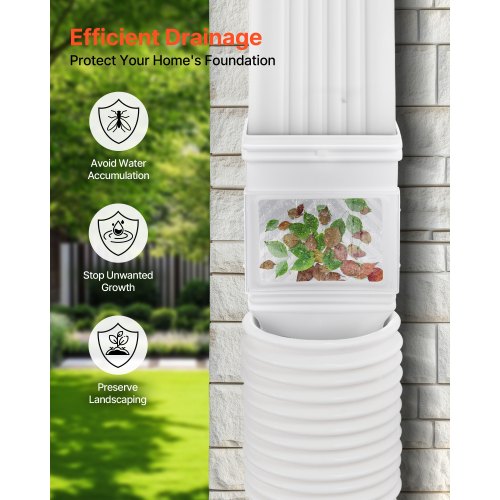 Gutter Downspouts Downspout Diverter Rainwater Collection System Fits for 2x3