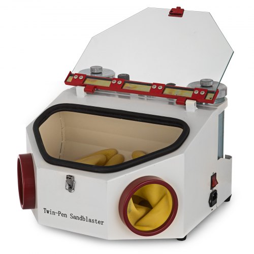 Twin Pen Sandblaster Double Pen Sand Blaster Machine for Dental Lab 2 Tanks