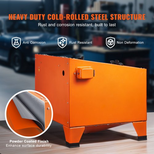25 Gallon Sandblasting Cabinet 40120PSI Portable Benchtop Sand Blasting