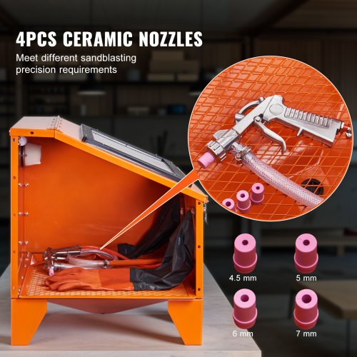 40 Gallon Sandblasting Cabinet 40120PSI Portable Benchtop Sand Blasting