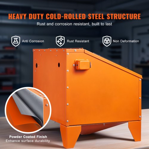 40 Gallon Sandblasting Cabinet 40120PSI Portable Benchtop Sand Blasting