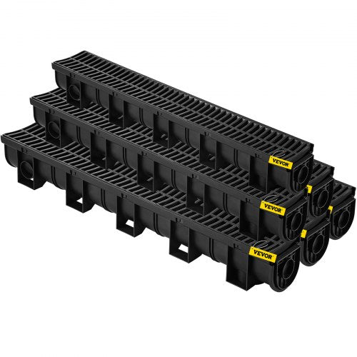 Trench Drain System Channel Drain with Plastic Grate 59x51Inch HDPE