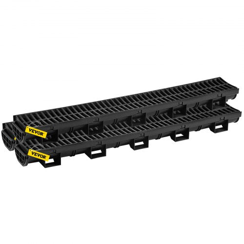 Trench Drain System Channel Drain with Plastic Grate 57x31Inch HDPE