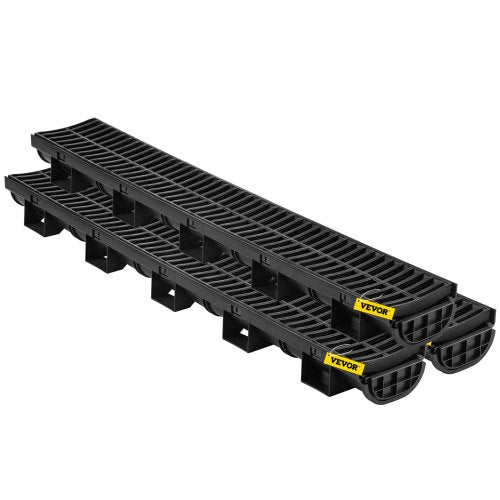 Trench Drain System Channel Drain with Plastic Grate 57x31Inch HDPE