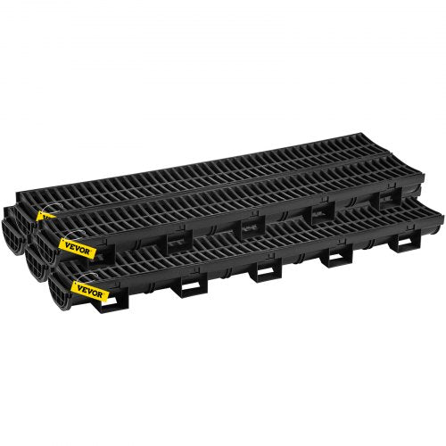 Trench Drain System Channel Drain with Plastic Grate 57x31Inch HDPE