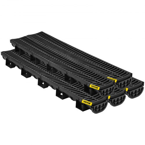 Trench Drain System Channel Drain with Plastic Grate 57x31Inch HDPE