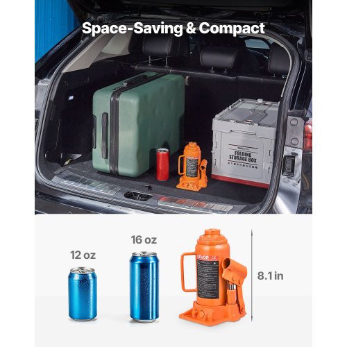 Hydraulic Bottle Jack 12 Ton 26455.5 lbs Capacity 81157 Inch Lifting