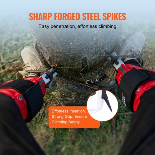 Tree Climbing Spikes 1 Pair Aluminum Climbing Spurs 350lbs Load Capacity