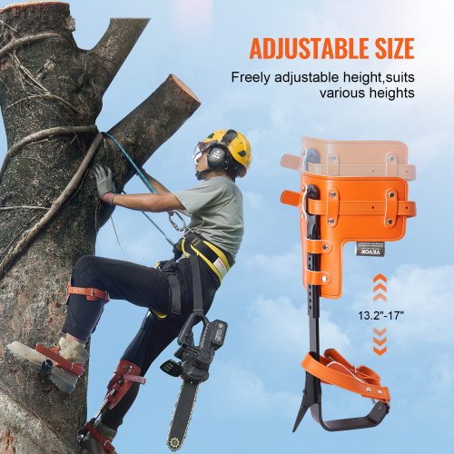 Tree Climbing Spikes 1 Pair Alloy Steel Climbing Spurs 350lbs Load