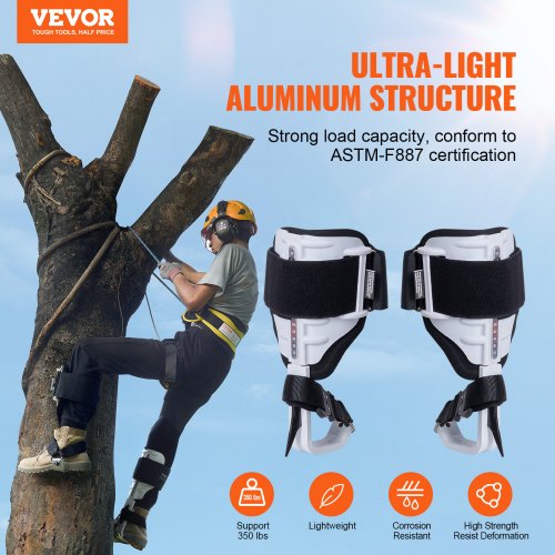 Tree Climbing Spikes Climbing Spurs Gear Aluminum Arborist Equipment White –