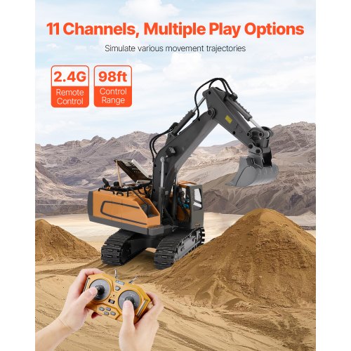 Remote Control Excavator Toy 11 Channel 120 Scale Remote Control Digger