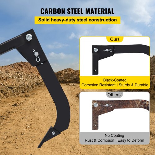 Hitch Mounted Ripper 18 Shank Length Box Scraper Shank 4 Hole Site Box
