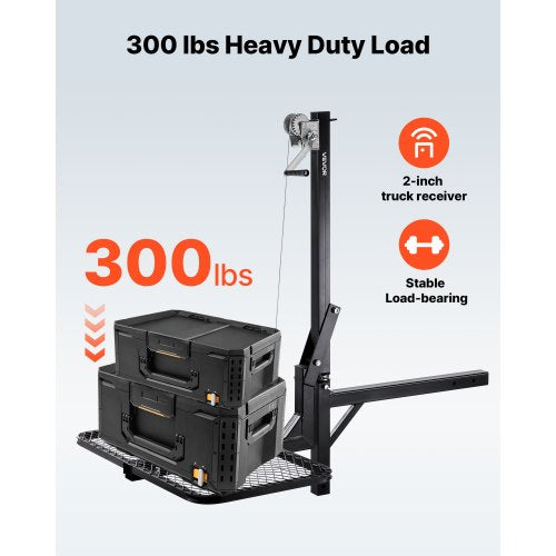 Hitch Deer Hoist with Lifting System Platform 300 lbs Load Capacity Game