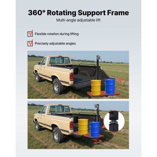 Hitch Deer Hoist with Lifting System Platform 300 lbs Load Capacity Game